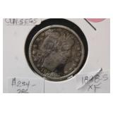 1898-S Barber Silver Quarter *Better Date