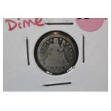 1854 Seated Liberty Silver Dime
