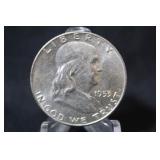 1953-D Uncirculated Franklin Silver Half Dollar