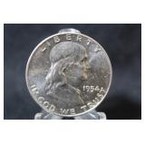 1954-D Uncirculated Franklin Silver Half Dollar