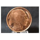 1oz .999 Copper Buffalo Coin