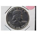 1954 Franklin Silver Half Dollar