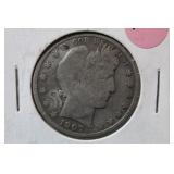 1907-O Barber Silver Half Dollar