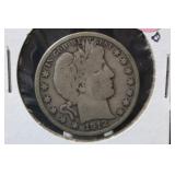 1912-D Barber Silver Half Dollar