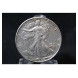 1942 Walking Liberty Silver Half Dollar