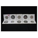 Lot of 10 Washington Silver Quarters