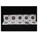Lot of 10 Mixed Date Barber Silver Quarters