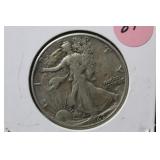 1942 Walking Liberty Silver Half Dollar