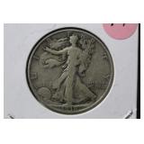 1938 Walking Liberty Silver Half Dollar