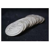 Lot of 12 Mixed Date Walking Liberty Halves