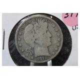 1910-S Barber Silver Half Dollar