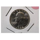 1964 Uncirculated Washington Silver Quarter