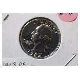 1963 Proof Silver Washington Quarter