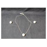 Set of Monet Crystal Necklace and Earrings