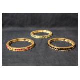 Three Beautiful Expandable Vintage Bracelets