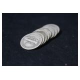 Lot of 9 Mercury Silver Dimes