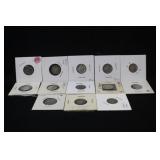 Lot of 13 Mixed Date Silver Dimes