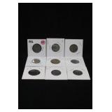 Lot of 9 Mixed Date Nickels