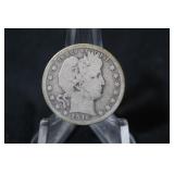 1916-D Barber Silver Quarter