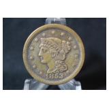 1853 Large Cent Coin