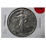 1941 Walking Liberty Silver Half Dollar