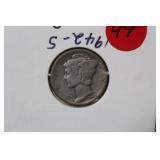 1942-S Mercury Silver Dime