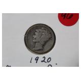 1920 Mercury Silver Dime