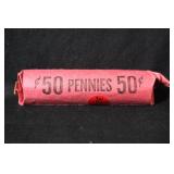 Roll of 50 Wheat Cents