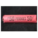 Roll of 50 Wheat Cents