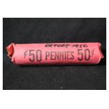 Roll of 50 Wheat Cents