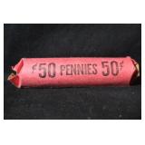 Roll of 50 Wheat Cents