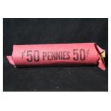 Roll of 50 Wheat Cents