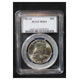1962-D MS64 Franklin Silver Half Dollar