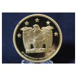 1oz .999 Pure Silver Gold Plated 9/11 Round