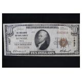 1929 $10 National Bank of Bangor Maine *Rare