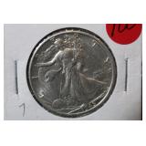 1945-D Walking Liberty Silver Half Dollar