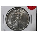 1945-D Uncirculated Walking Liberty Half