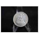 1873 Seated Liberty Silver Quarter