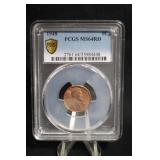 1945 MS64RD Lincoln Wheat Cent