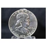 1959 Proof Franklin Silver Half Dollar
