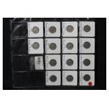 Lot of 15 Mixed Liberty and Buffalo Nickels
