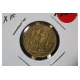 1873 France 20 Francs Gold Coin 6.45 grams 90%