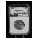 1958 Certified Franklin Silver Half Dollar