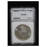 1885-O Certified Morgan Silver Dollar