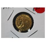 1915 Uncirculated $2.5 Pre-33 Gold Indian Coin