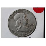 1957-D Franklin Silver Half Dollar