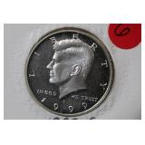 1999-S 90% Silver Kennedy Proof Half Dollar