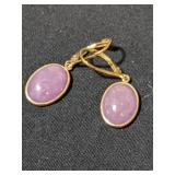 .925 Silver/GP Amethyst Earrings   A