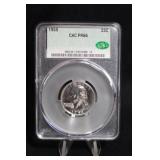 1955 PR66 Certified Washington Silver Quarter