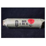 Roll of 50 Silver Roosevelt Dimes